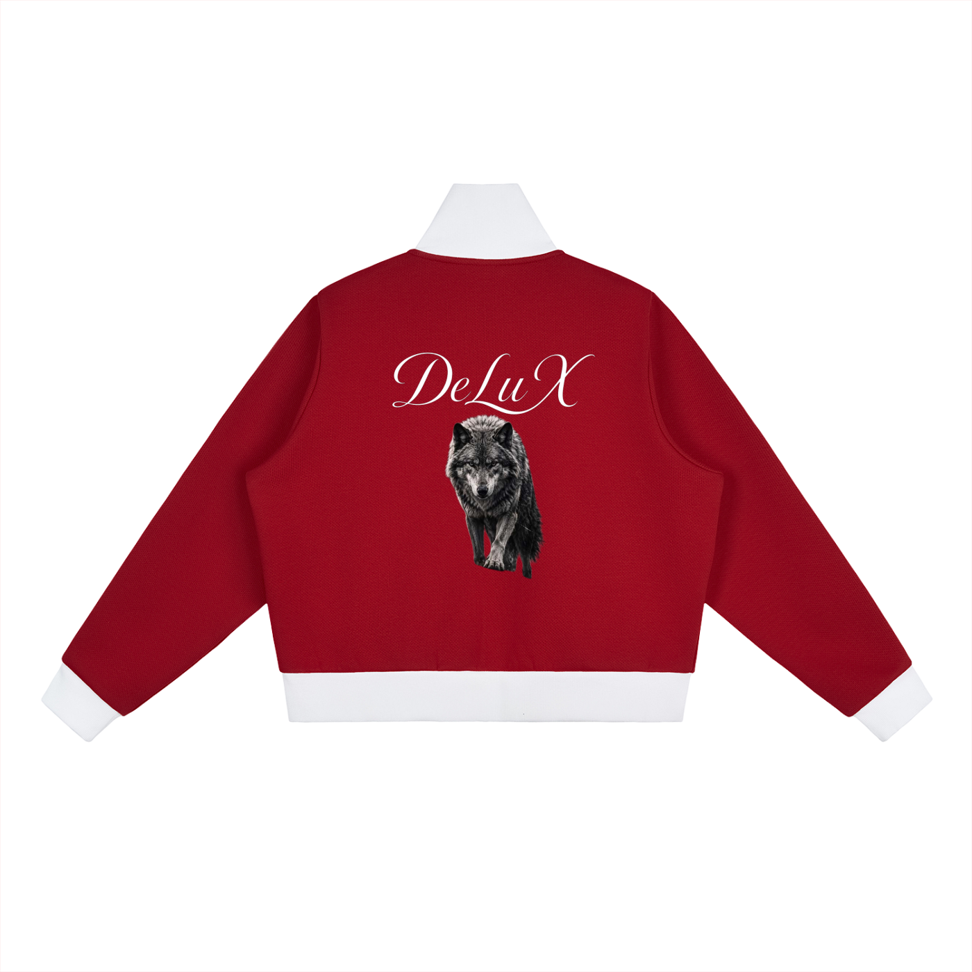 Women Contrast Side Stripe Fleece Cropped Track Jacket