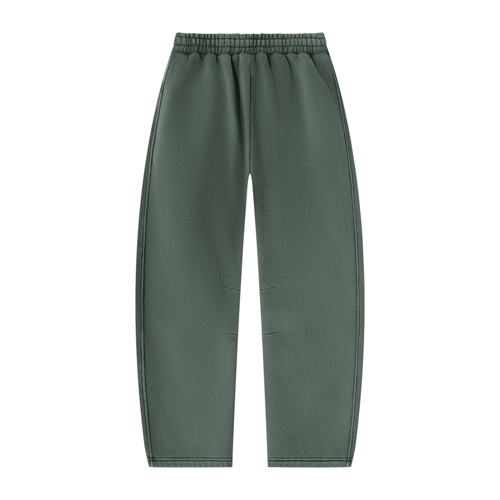 DeLuX  Vintage Wash Barrel Leg Fleece Sweatpants