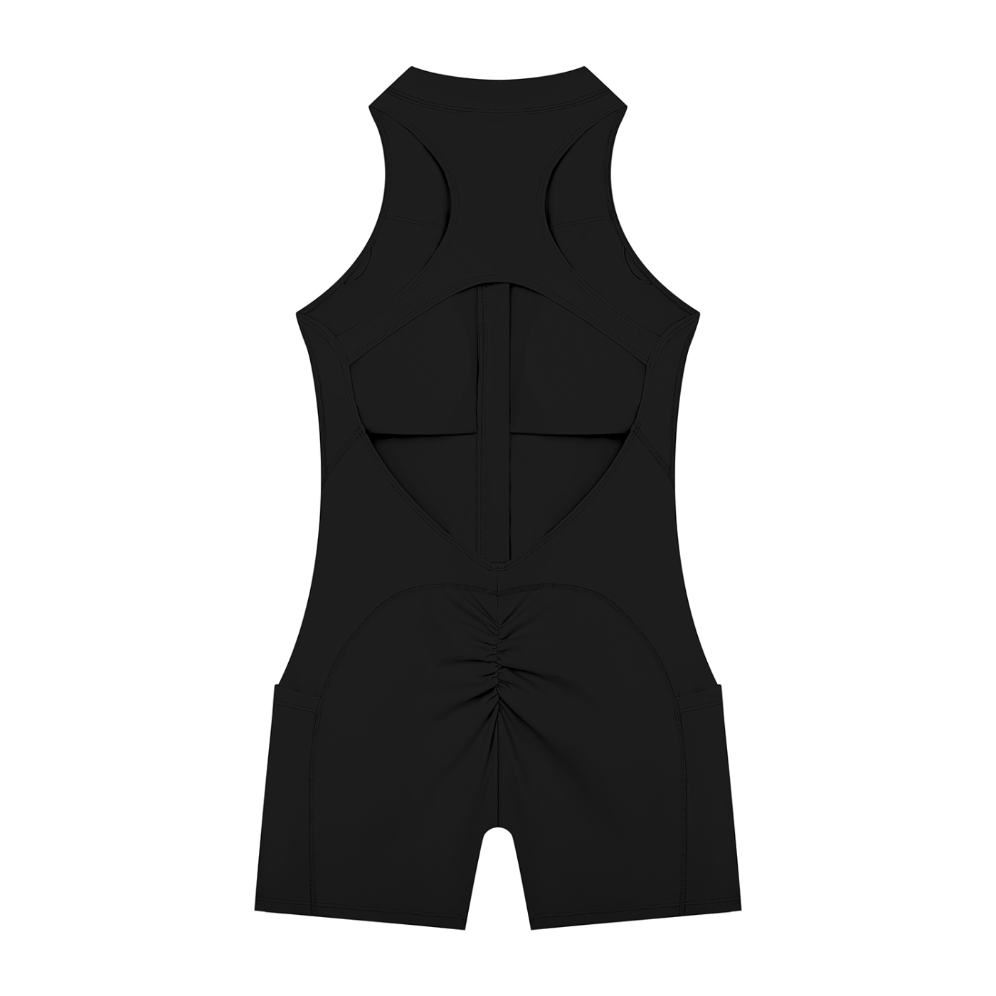 DeLuX Women’s Quarter-Zip Yoga Romper