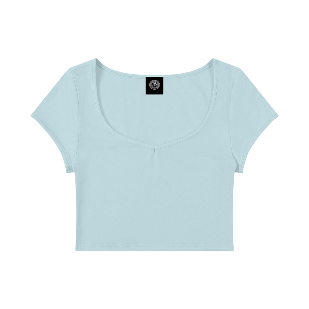 DeLuX Women's Slim Cap Sleeve Crop T-Shirt
