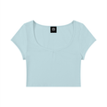 DeLuX Women's Slim Cap Sleeve Crop T-Shirt