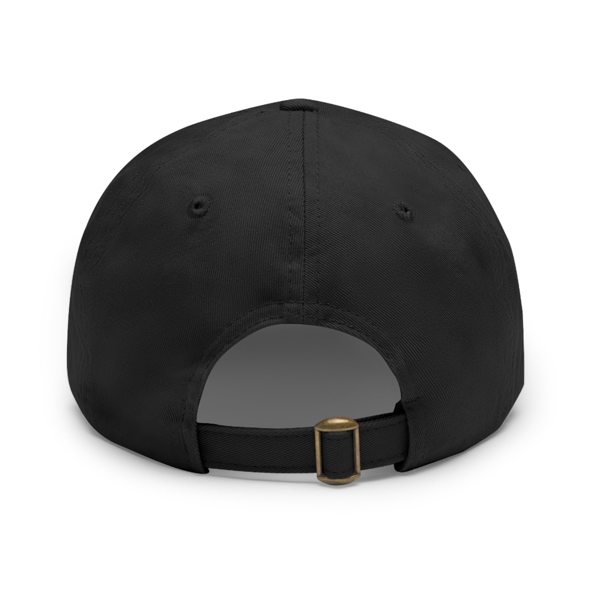 Deluxe Streetwear Leather Patch Dad Hat — Round Logo Cap