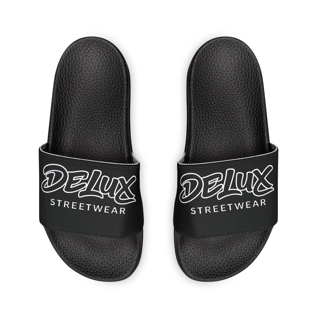 Youth Slide Sandals — 'Delux Streetwear' Adjustable Removable-Strap Pool & Casual Slides