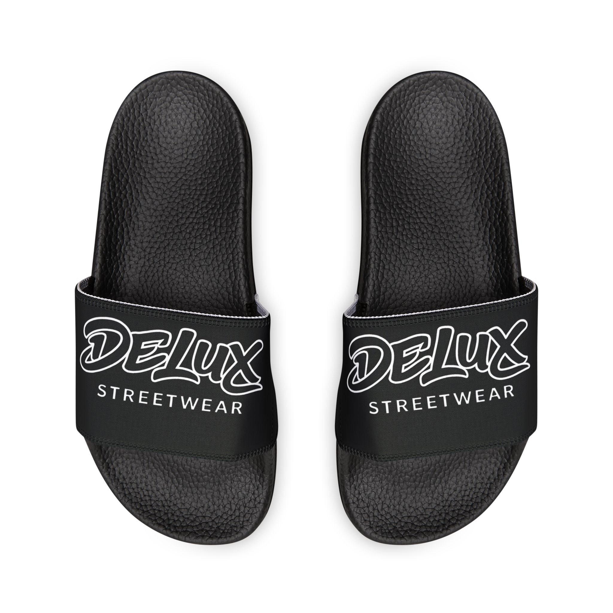 Youth Slide Sandals — 'Delux Streetwear' Adjustable Removable-Strap Pool & Casual Slides