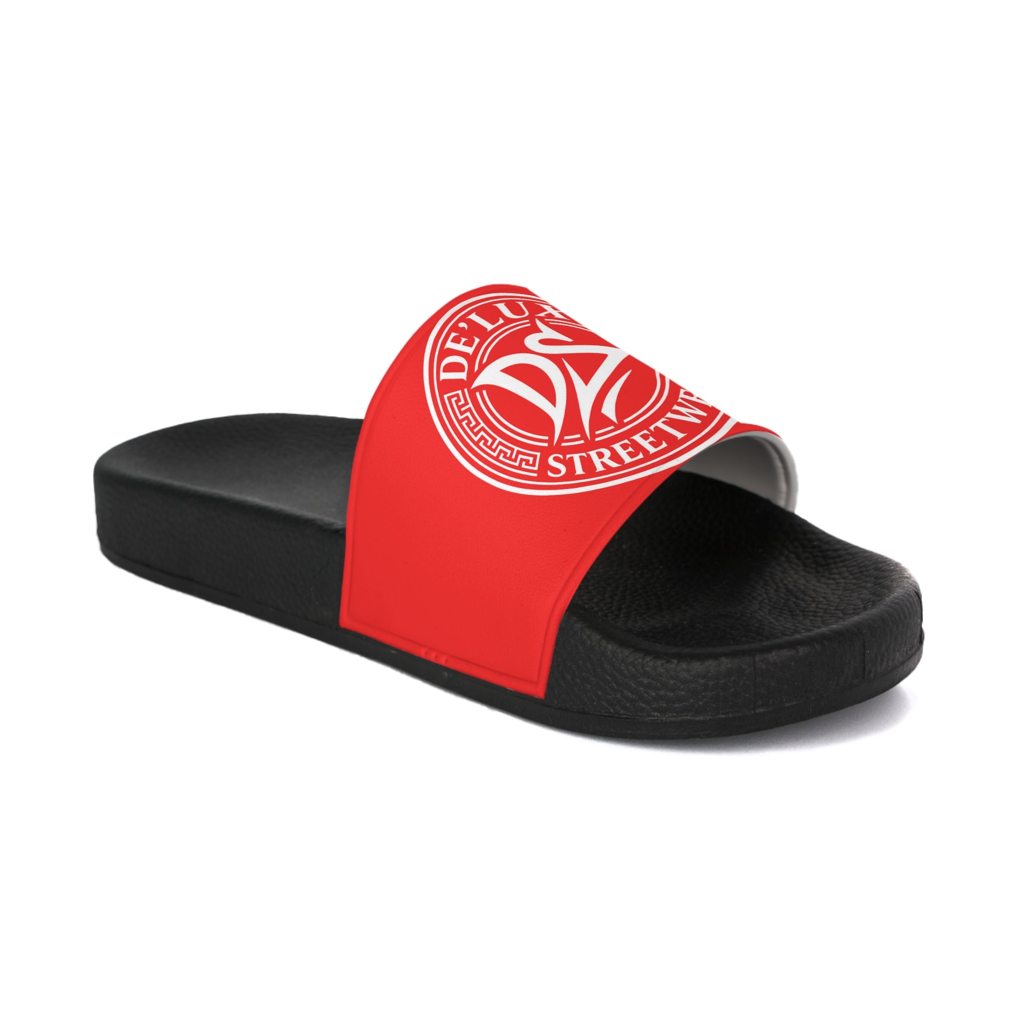 Delux Streetwear Women's Red Logo Slide Sandals
