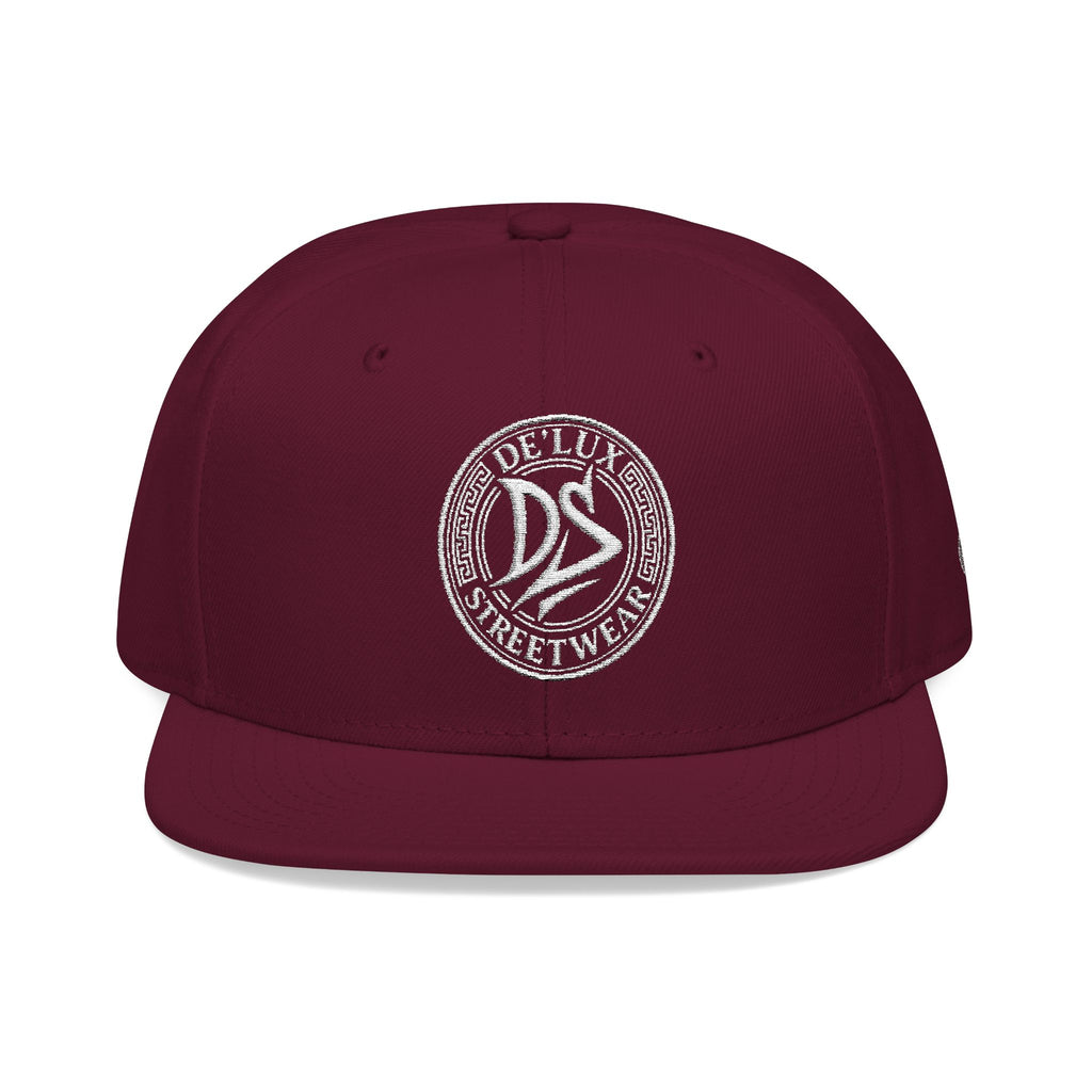 Embroidered Snapback Hat — Vintage Circle Logo Streetwear Cap