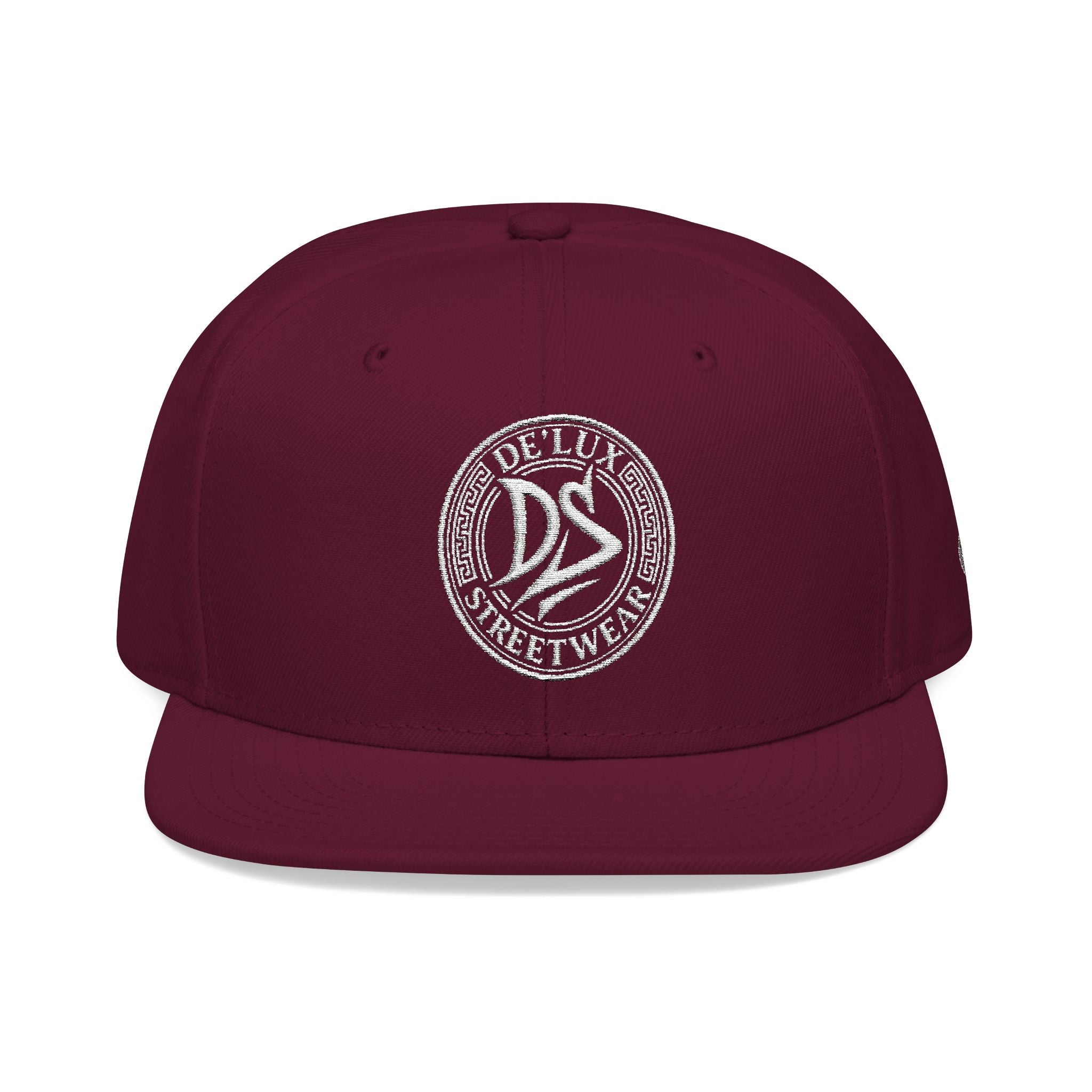 Embroidered Snapback Hat — Vintage Circle Logo Streetwear Cap