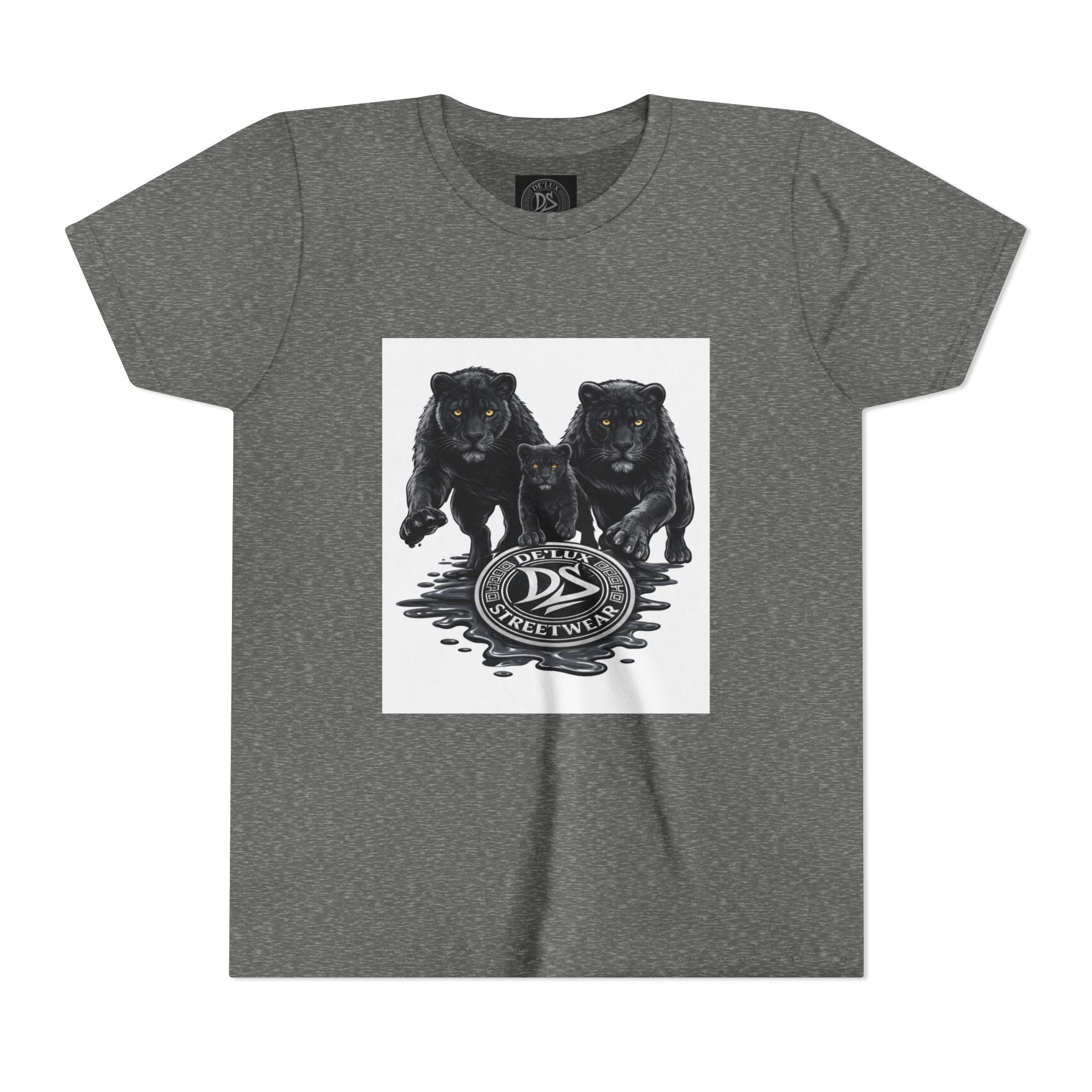 Youth Tee — Twin Black Panthers Graphic Kids T-Shirt