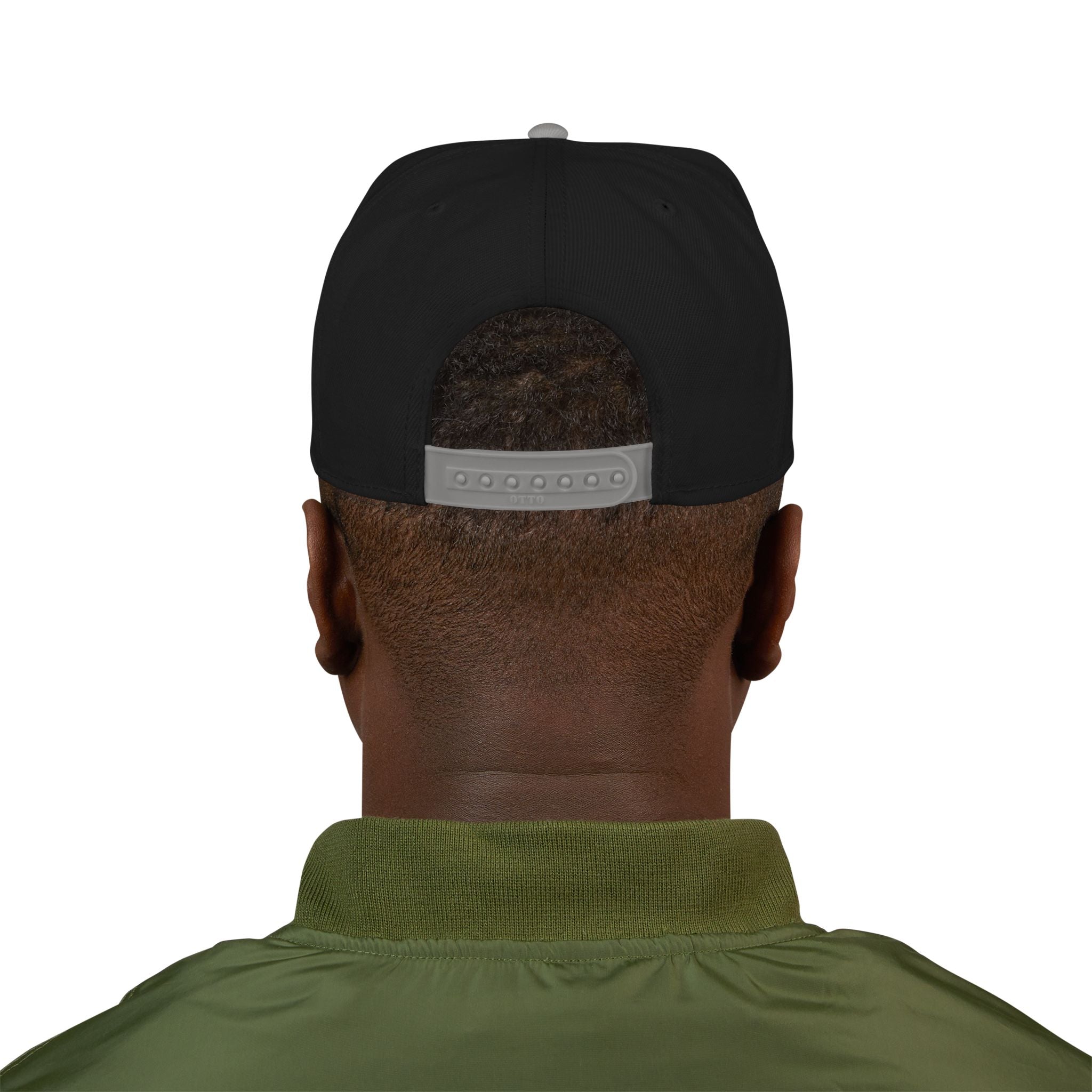 Mens Embroidered 'Delux' Snapback Cap – Streetwear Flat-Brim Hat