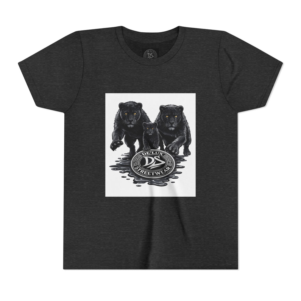 Youth Tee — Twin Black Panthers Graphic Kids T-Shirt
