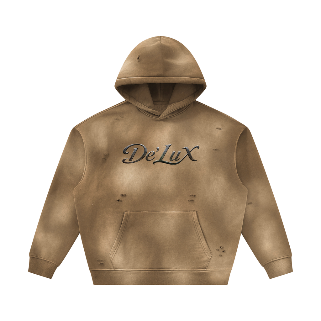 DeLuX Sunfade Frayed Fleece Hoodie