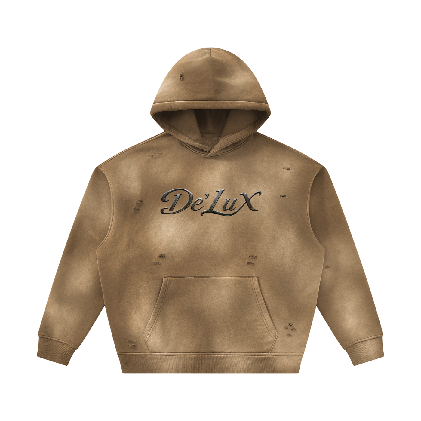 DeLuX Sunfade Frayed Fleece Hoodie