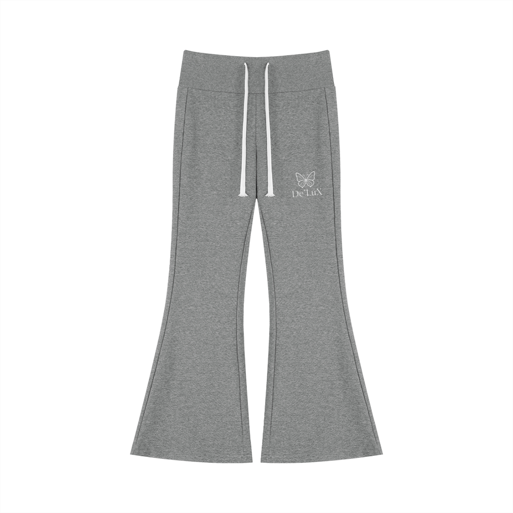 DeLuX Women's Drawstring Flared Leg Pants