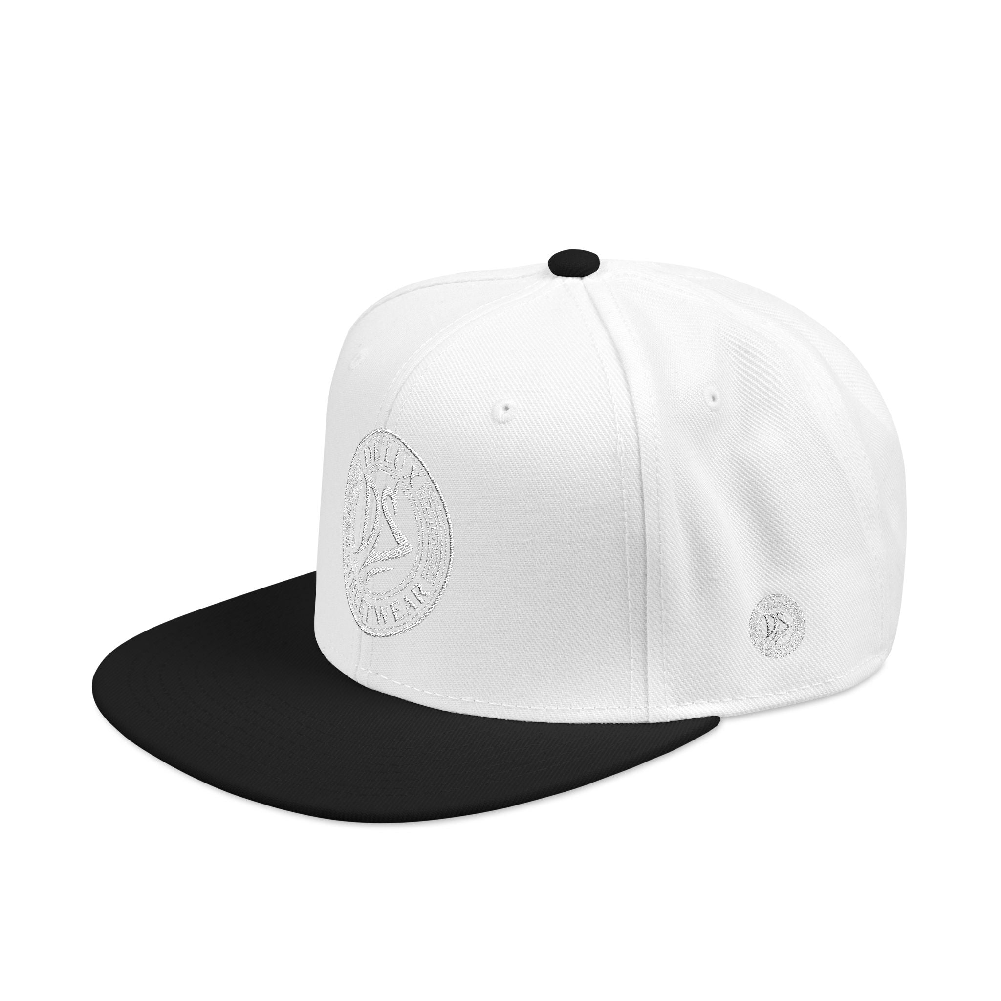 Embroidered Snapback Hat — Vintage Circle Logo Streetwear Cap