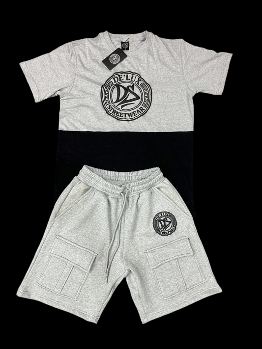 DE’LUX Streetwear Grey & Black Set