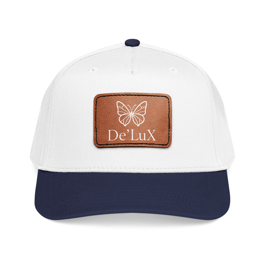 Leather Patch Baseball Cap — De'LuX Butterfly Mid-Profile Hat