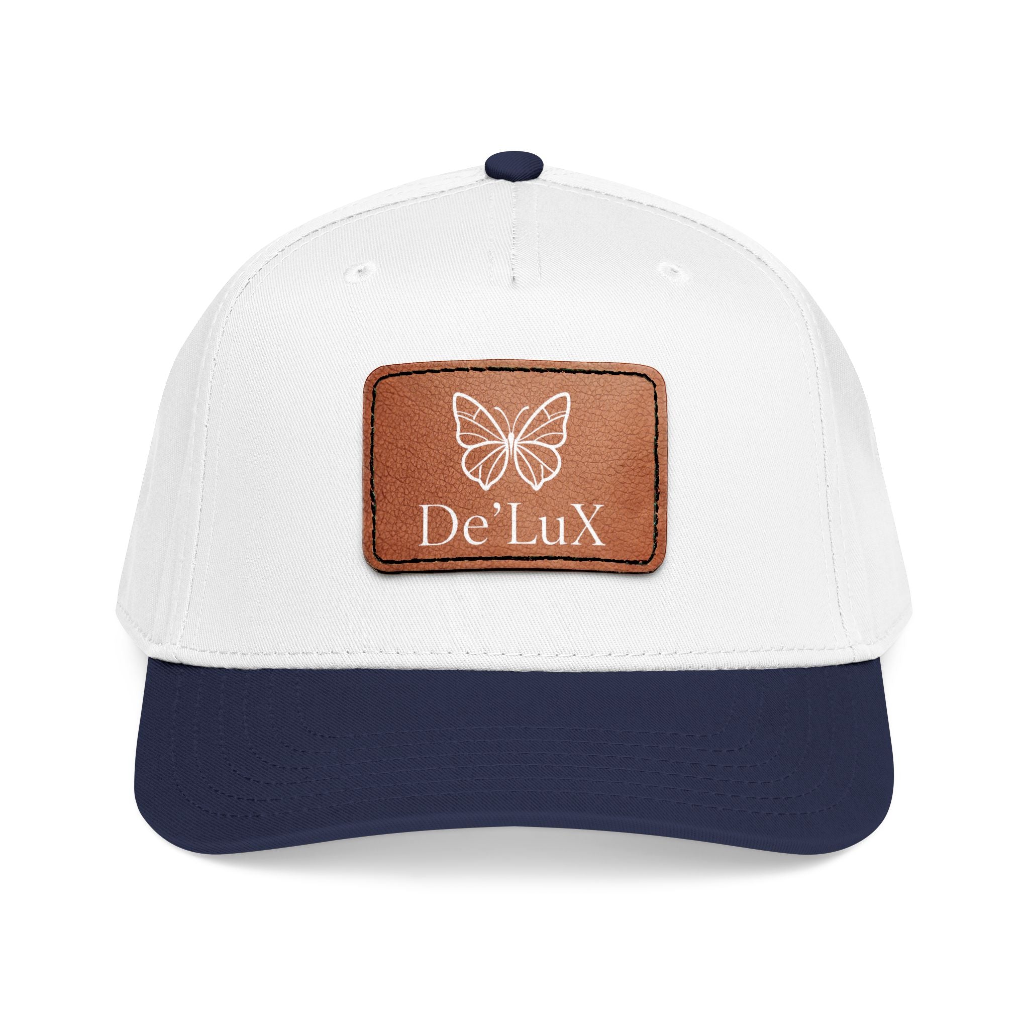 Leather Patch Baseball Cap — De'LuX Butterfly Mid-Profile Hat