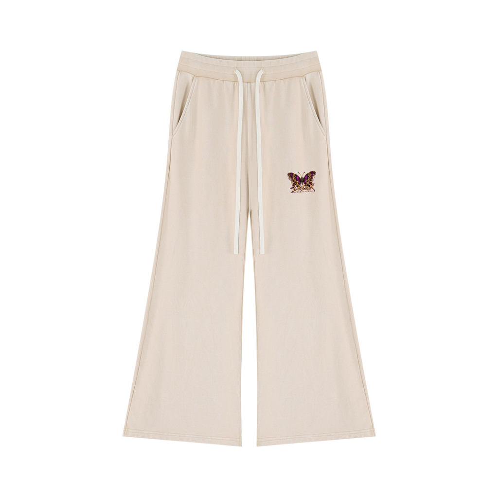 DeLuX Women’s Mineral Wash Flared Leg Sweatpants