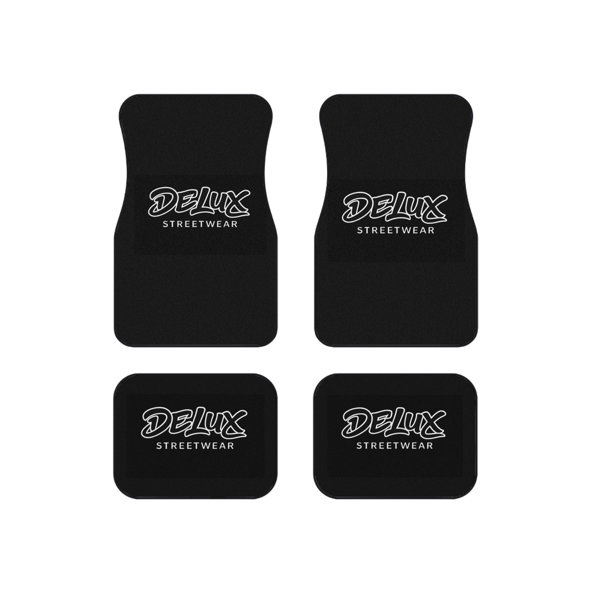Car Mats — Delux Streetwear Black Floor Mat Set (4-Piece)