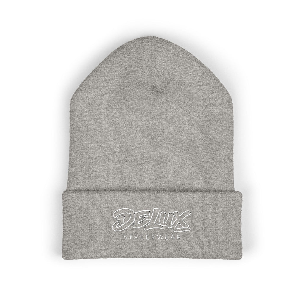 Delux Streetwear Embroidered Cuffed Beanie — Bold Knit Hat
