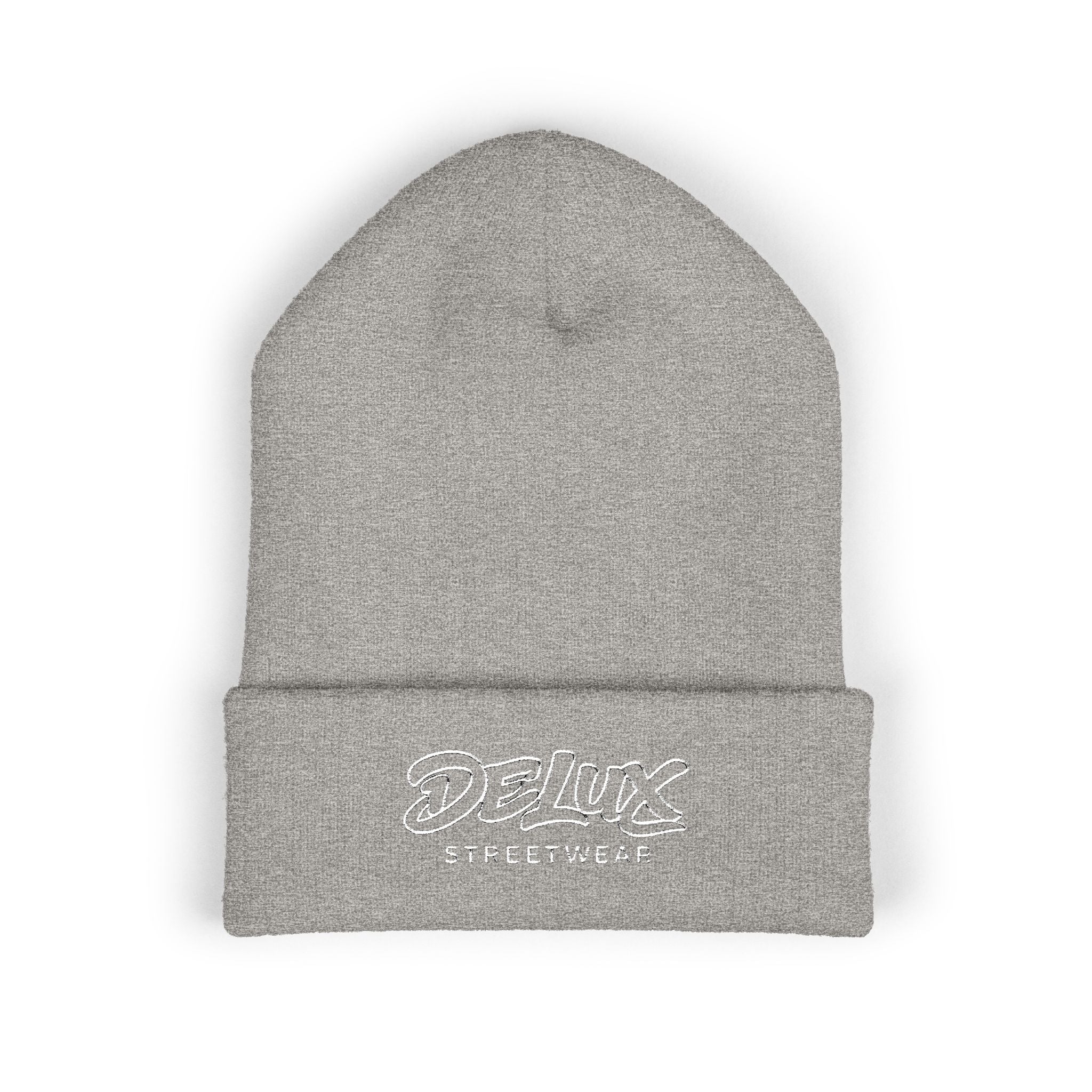 Delux Streetwear Embroidered Cuffed Beanie — Bold Knit Hat