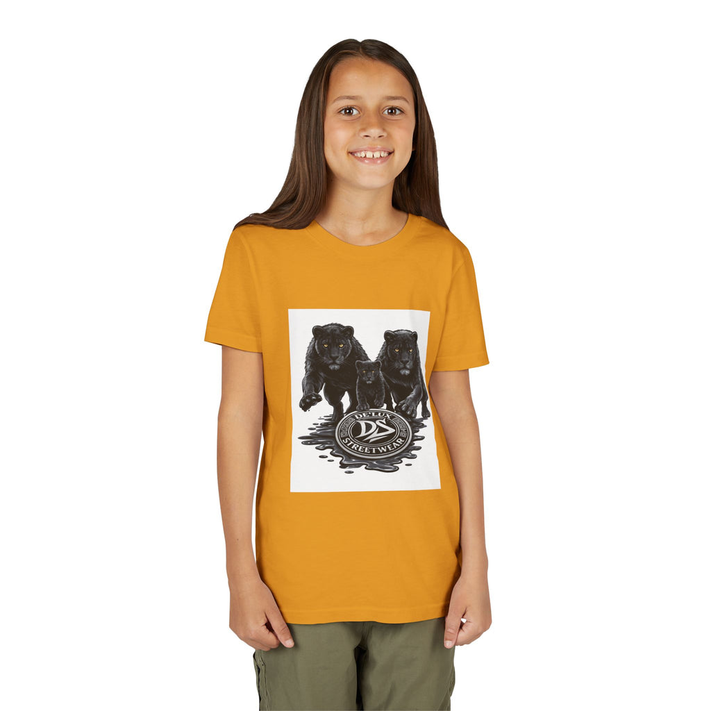 Youth Tee — Twin Black Panthers Graphic Kids T-Shirt
