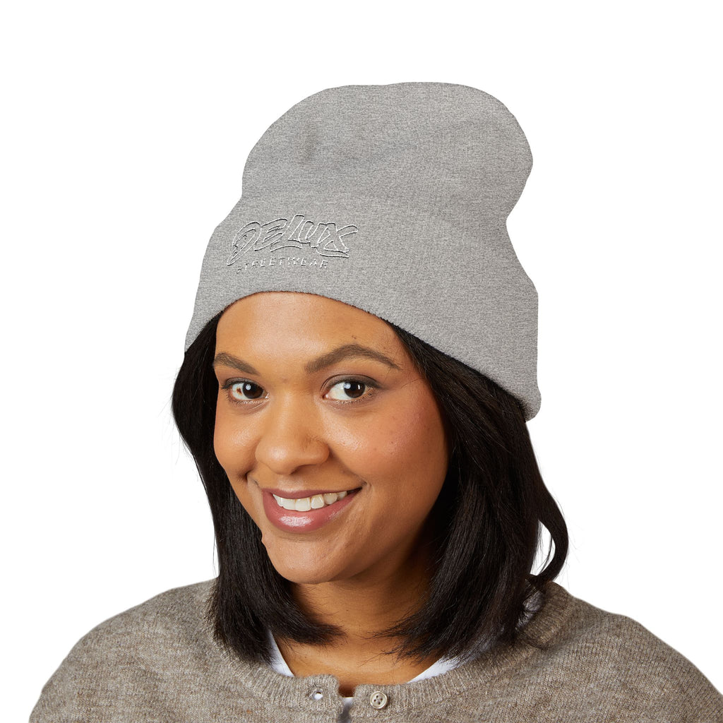 Delux Streetwear Embroidered Cuffed Beanie — Bold Knit Hat