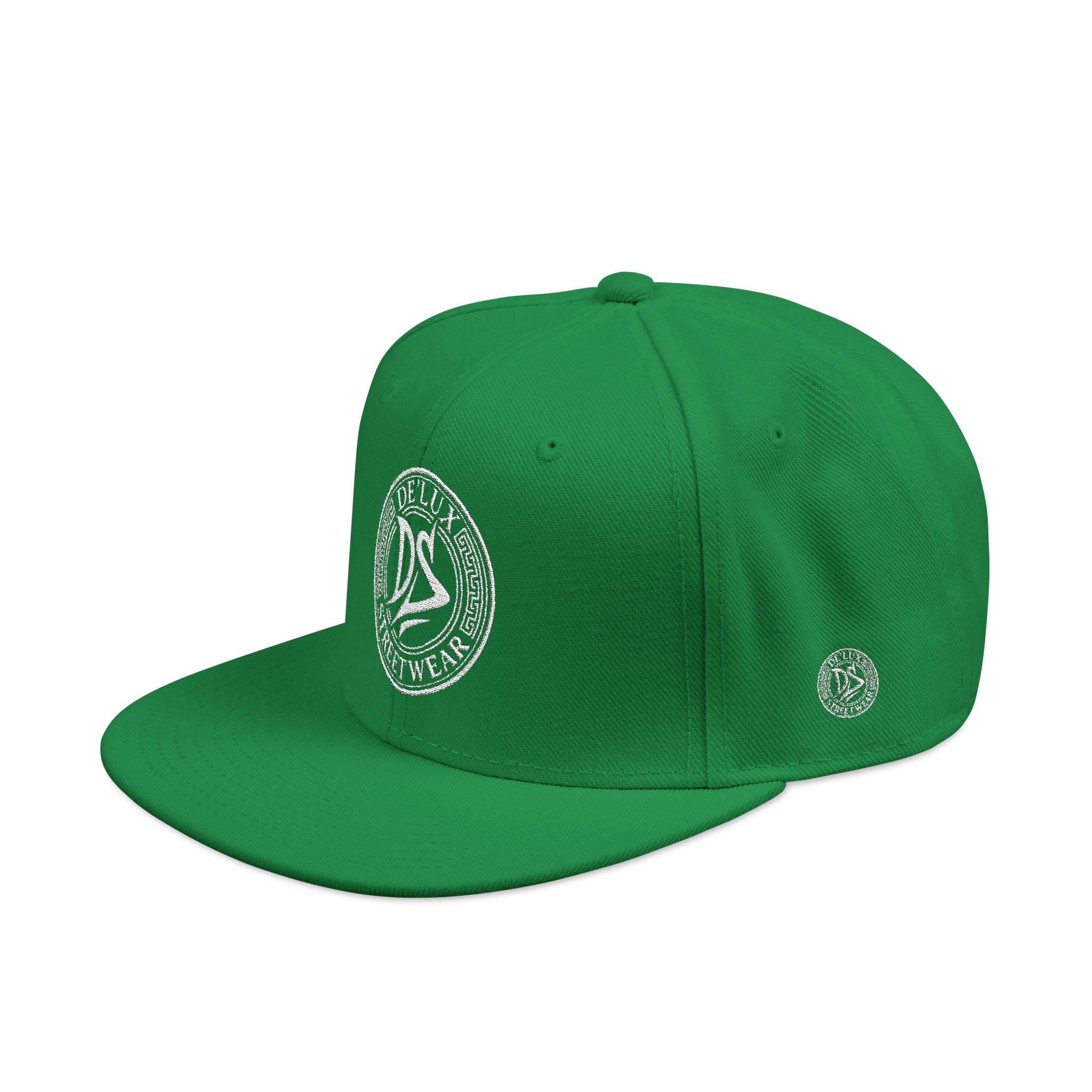 Embroidered Snapback Hat — Vintage Circle Logo Streetwear Cap