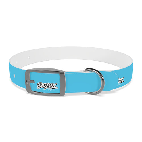 Aqua Blue Dog Collar — Durable Waterproof Pet Collar with Black Buckle