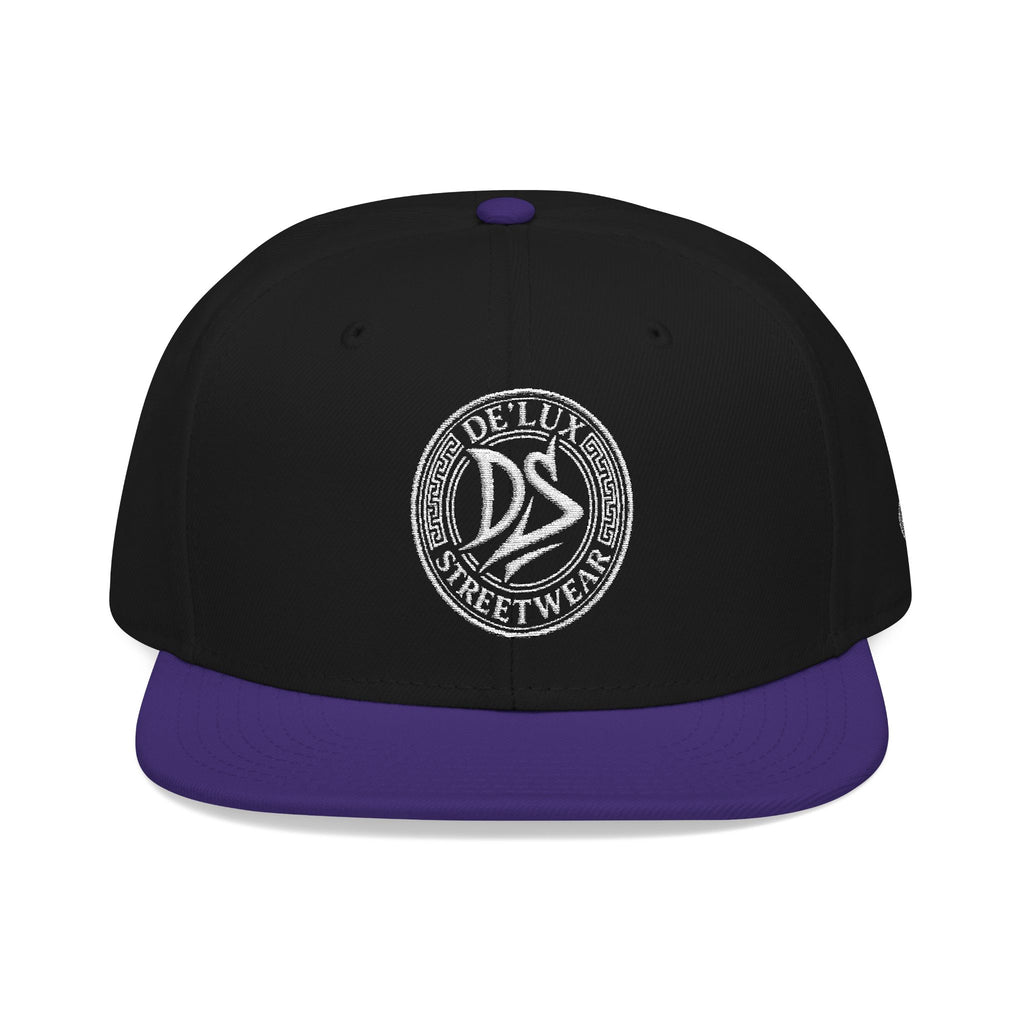 Embroidered Snapback Hat — Vintage Circle Logo Streetwear Cap