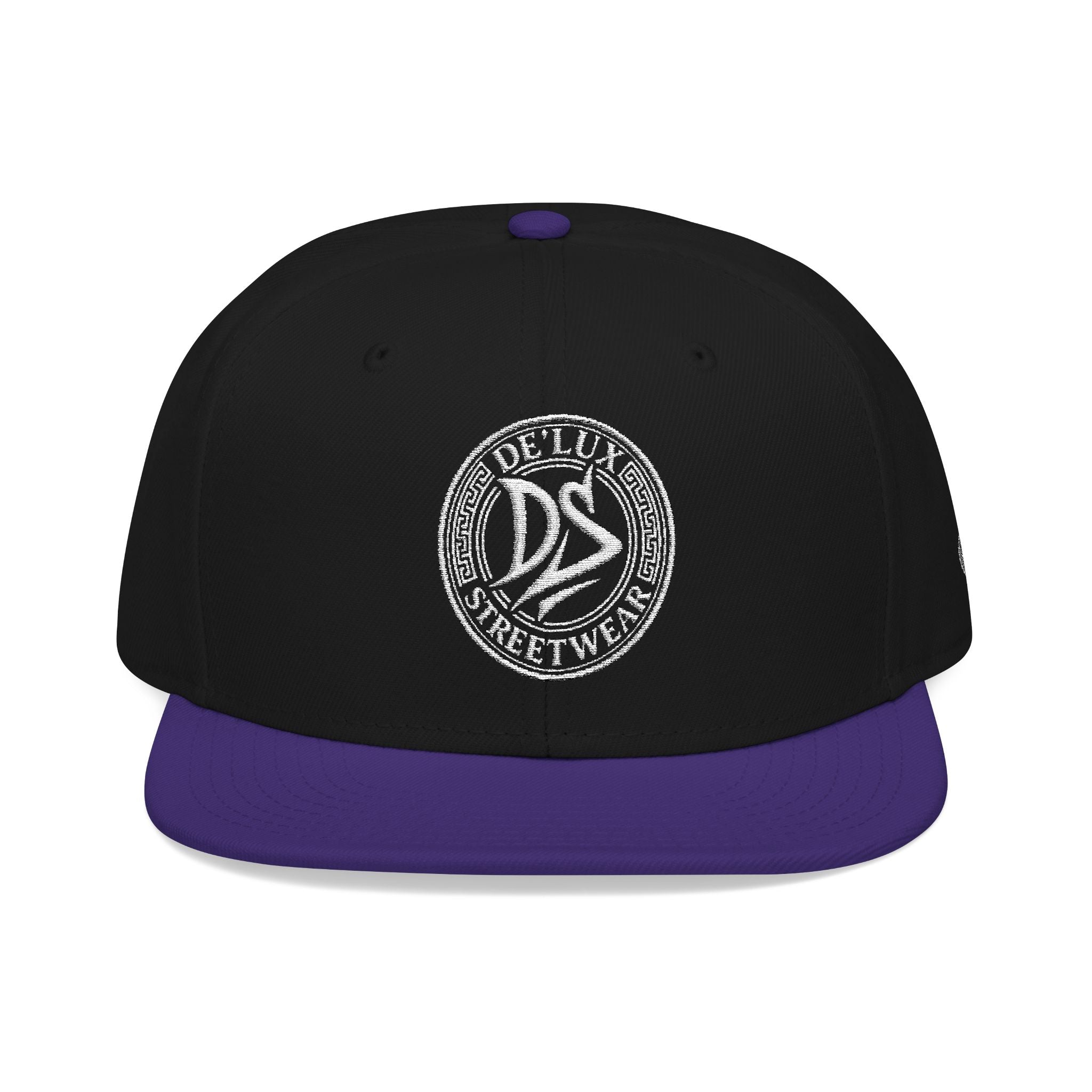 Embroidered Snapback Hat — Vintage Circle Logo Streetwear Cap
