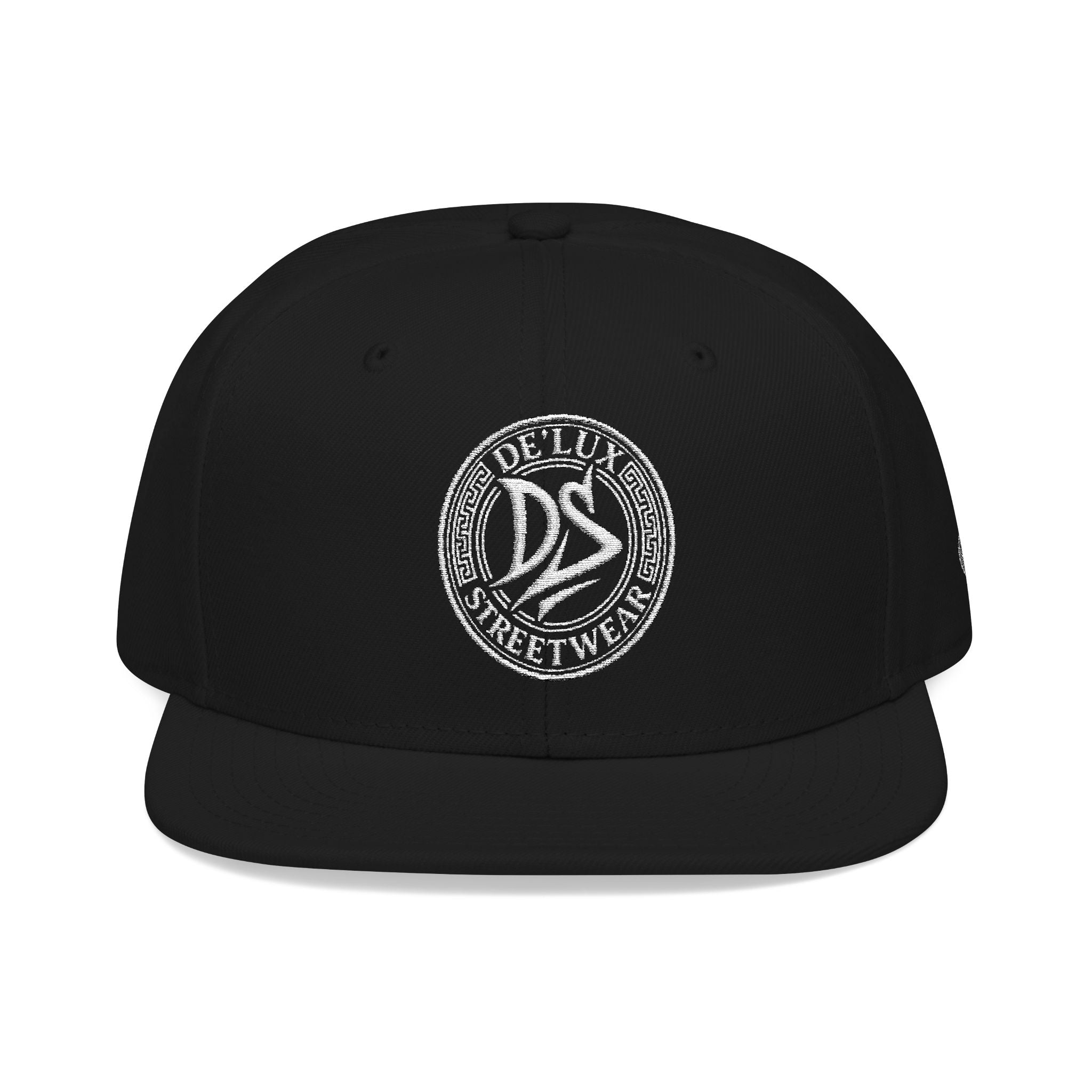 Embroidered Snapback Hat — Vintage Circle Logo Streetwear Cap