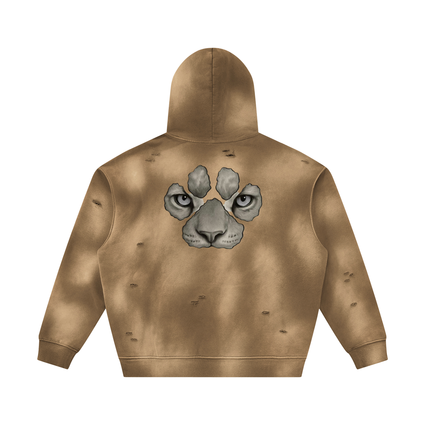 DeLuX Sunfade Frayed Fleece Hoodie