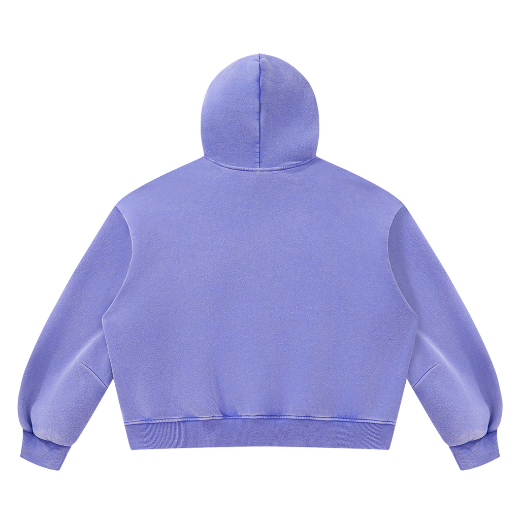 DeLuX  Vintage Wash Boxy Fleece Hoodie