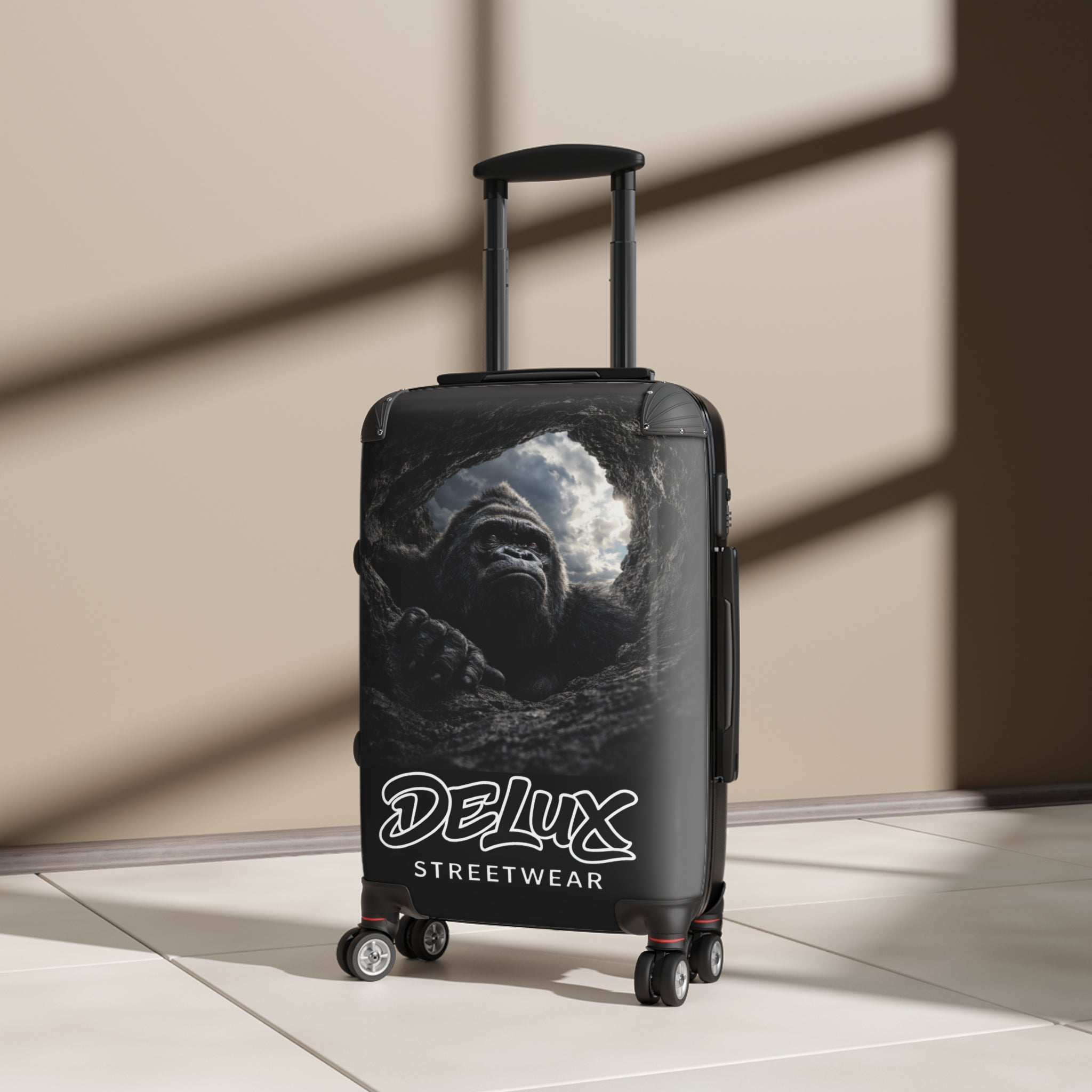 Gorilla Cave Carry-On Suitcase — Delux Streetwear Graphic Luggage