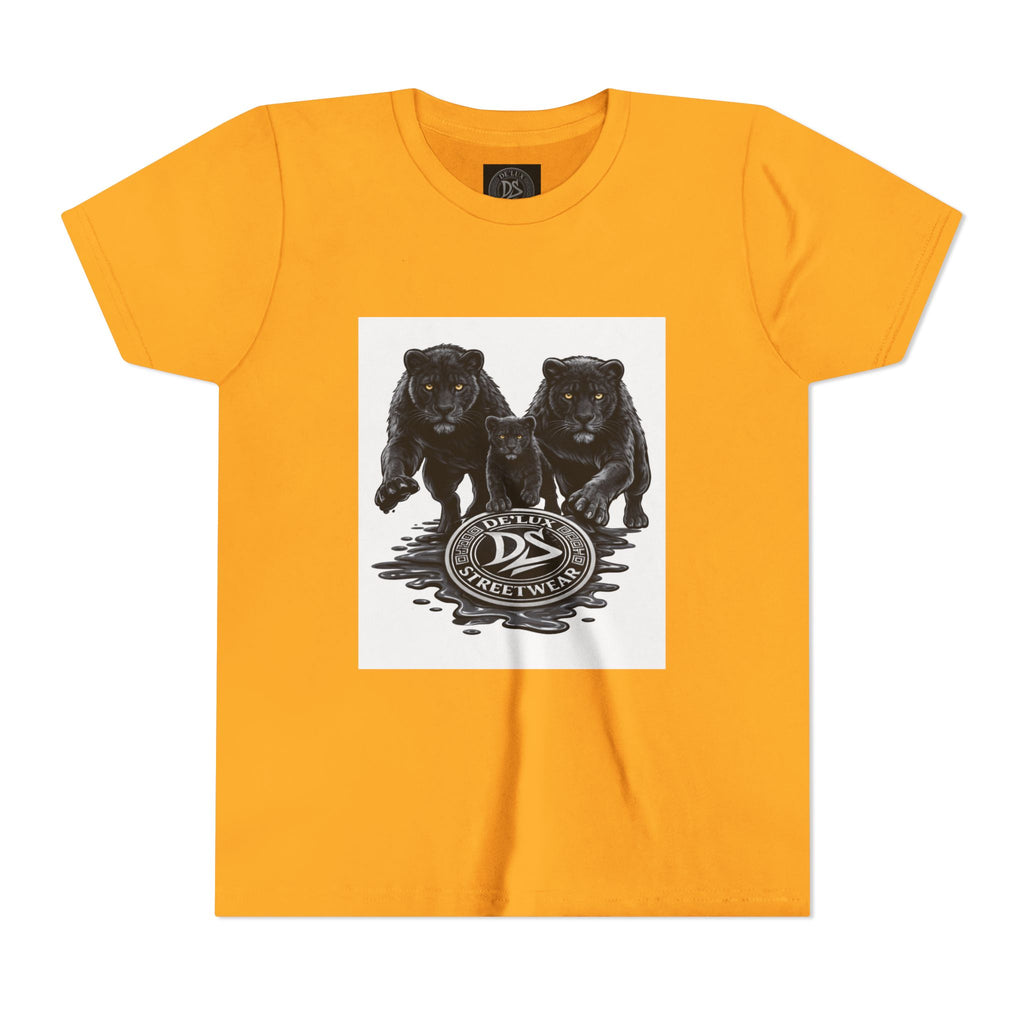 Youth Tee — Twin Black Panthers Graphic Kids T-Shirt