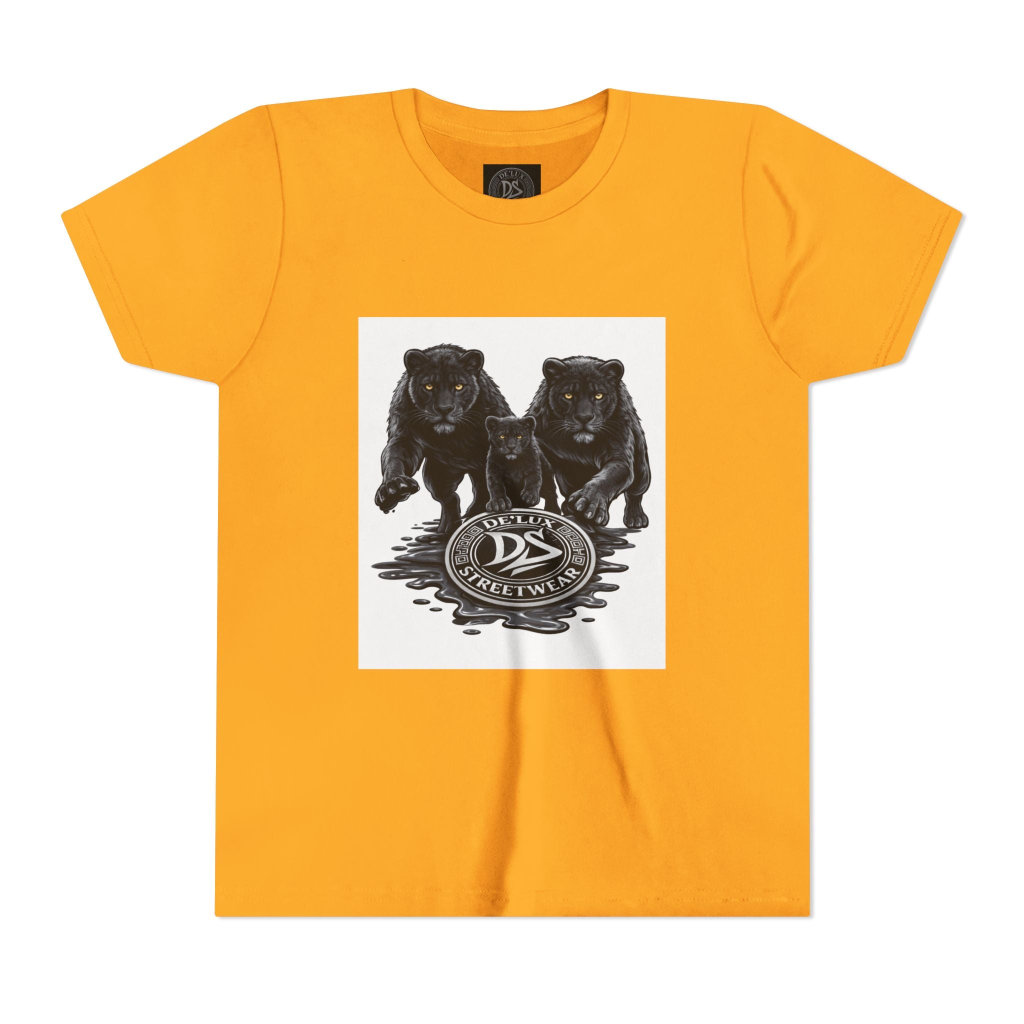 Youth Tee — Twin Black Panthers Graphic Kids T-Shirt
