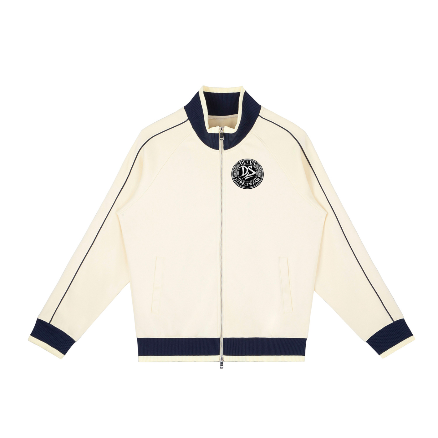 Color Block Raglan Sleeve Zip Track Jacket