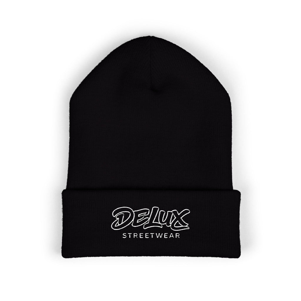 Delux Streetwear Embroidered Cuffed Beanie — Bold Knit Hat