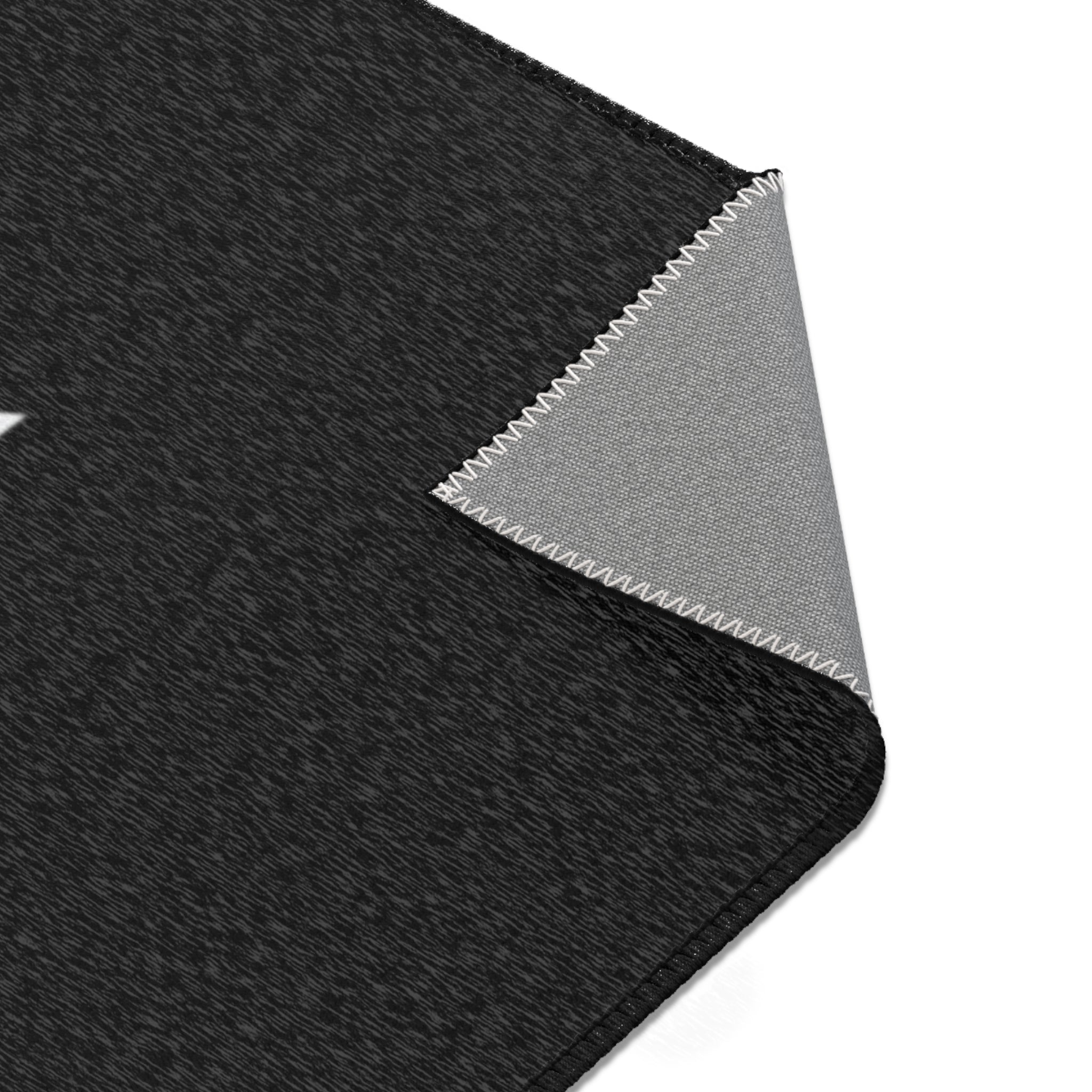 Delux Streetwear Black Logo Area Rug — Modern Urban Entryway Mat