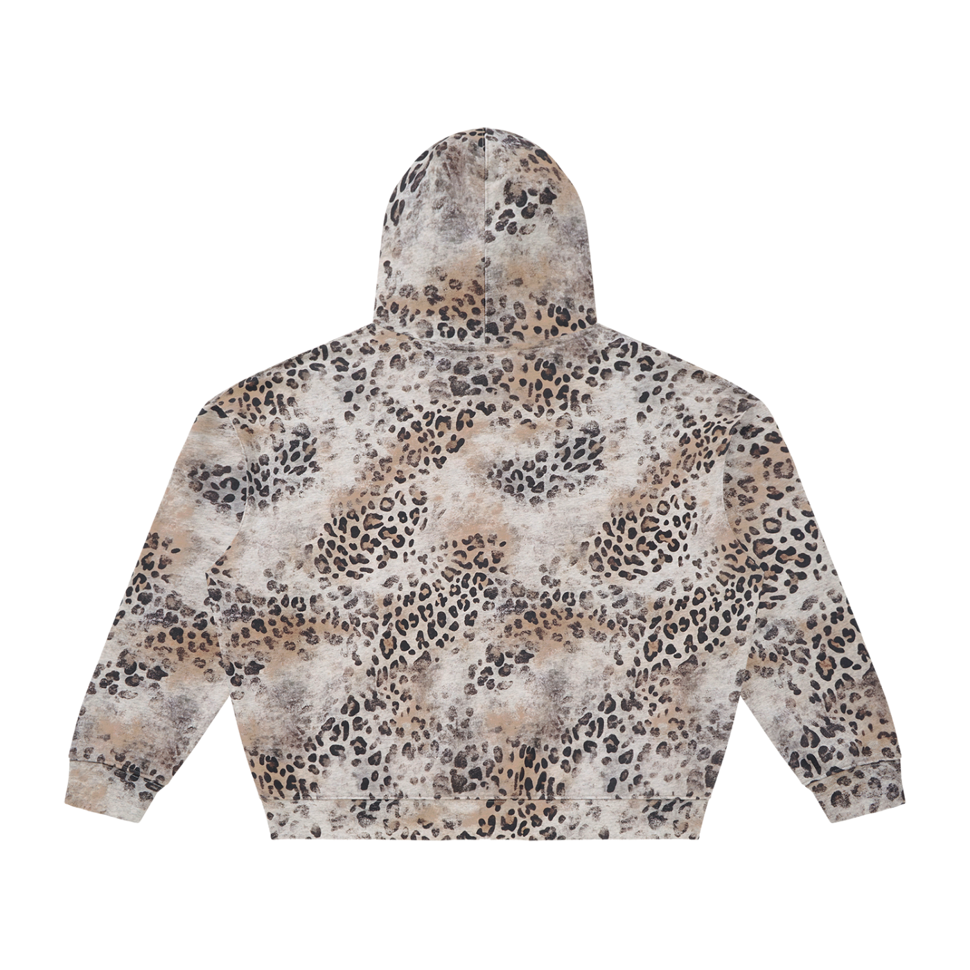 DeLuX  Vintage Wash Leopard Full Zip Hoodie