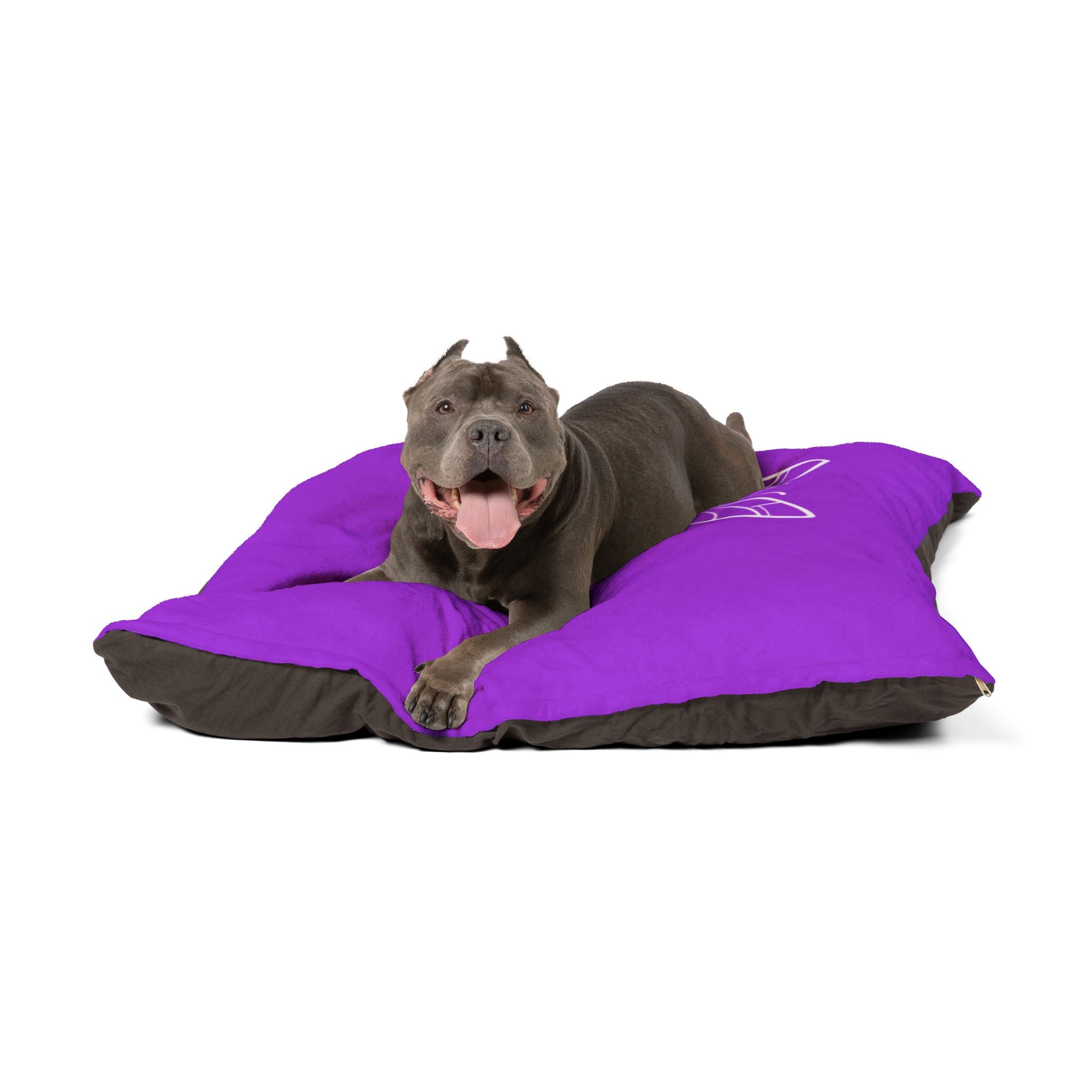 De'LuX Purple Butterfly Pet Bed — Luxury Plush Dog & Cat Cushion