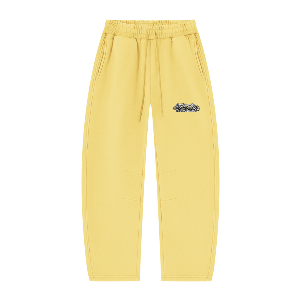 DeLuX Vintage Wash Barrel Leg Fleece Sweatpants