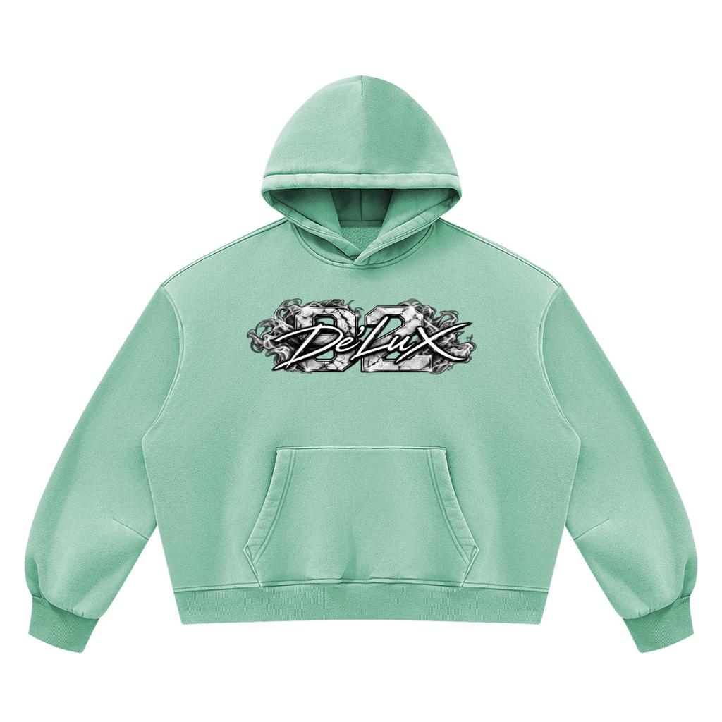 DeLuX Vintage Wash Boxy Fleece Hoodie