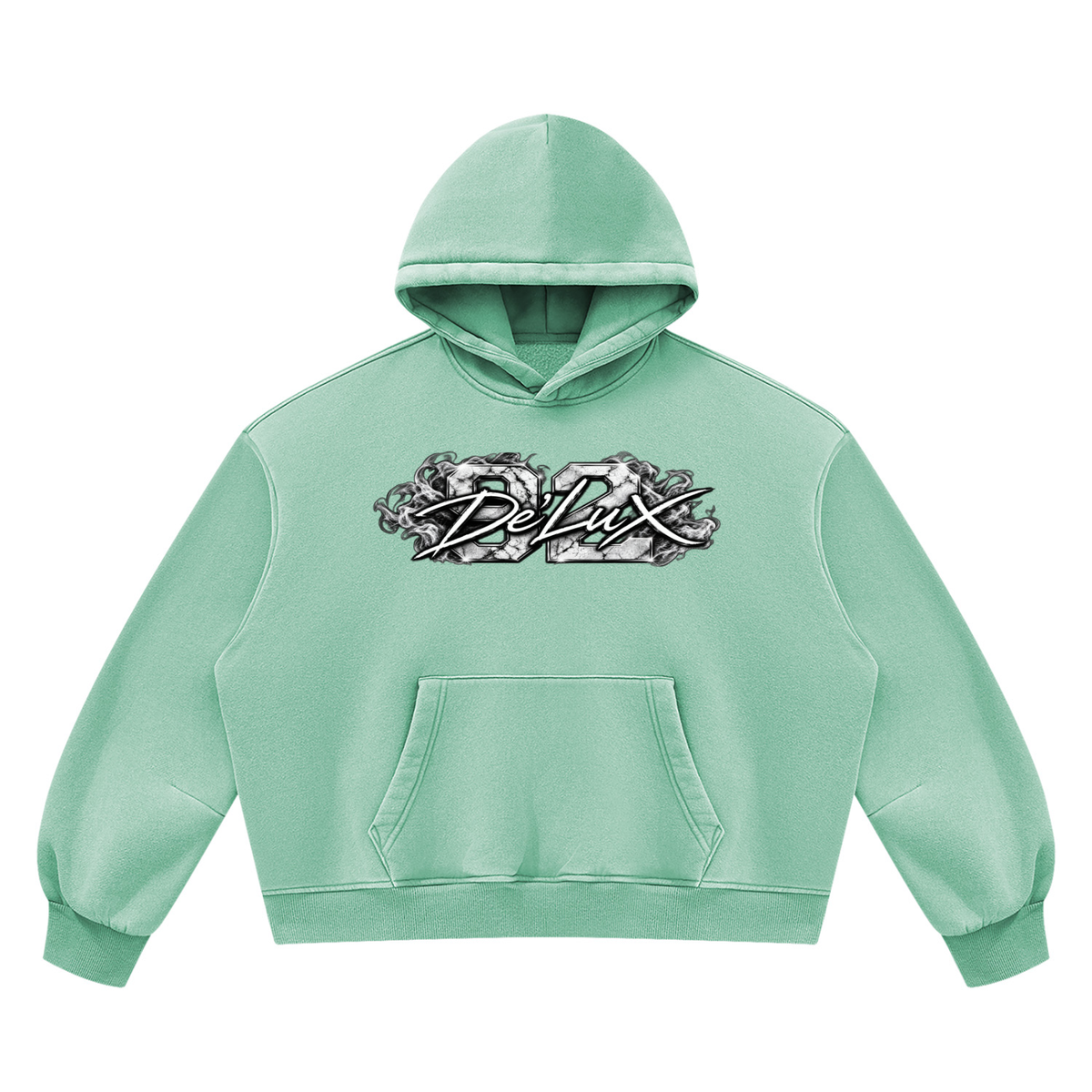 DeLuX Vintage Wash Boxy Fleece Hoodie