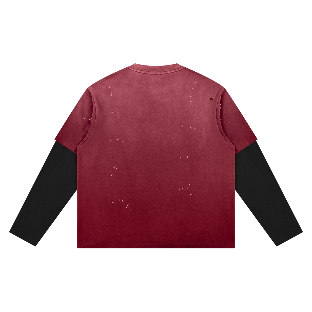 DeLuX Vintage Wash Distressed Layer T-Shirt