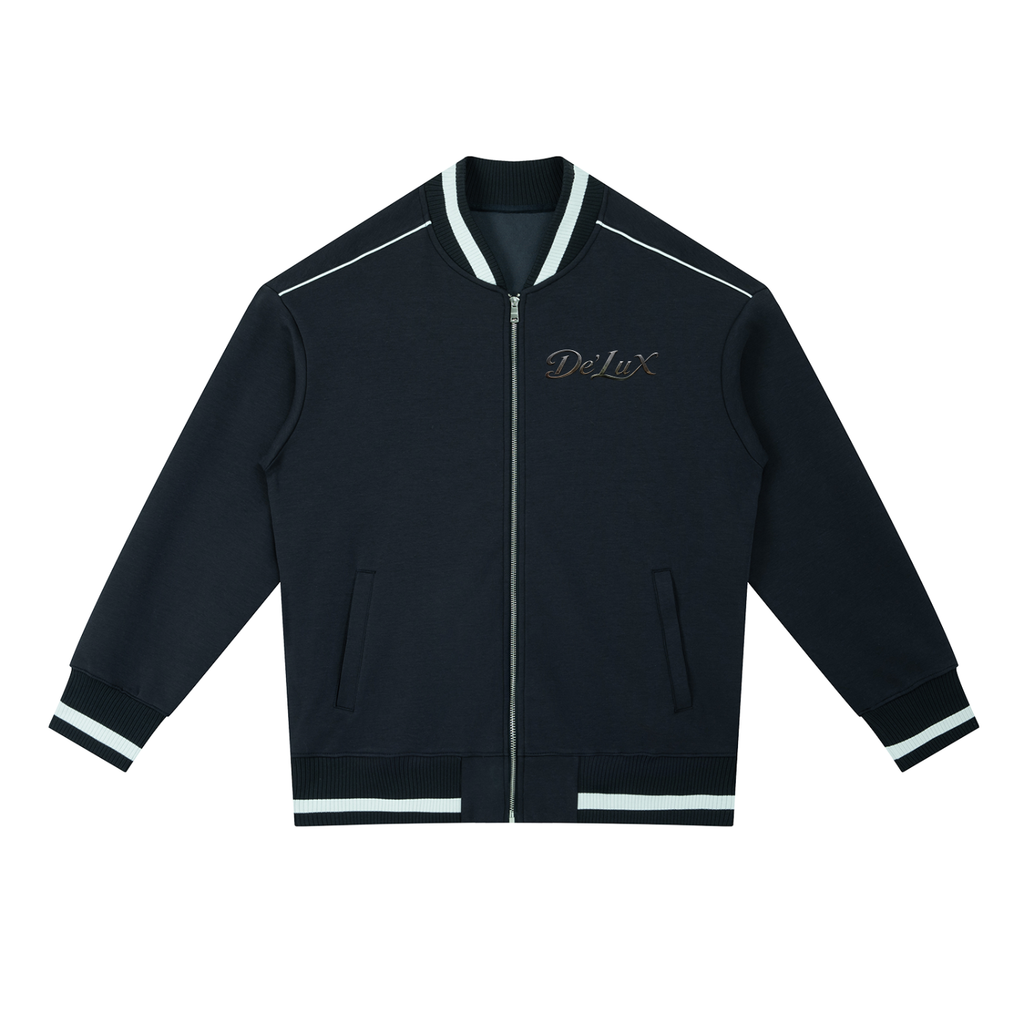 Tiger Contrast Piping Zip Bomber Jacket