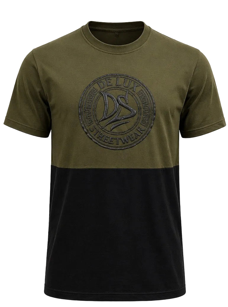 DE’LUX Streetwear Army Green/Black T-Shirt