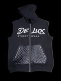 De’LuX Quilted Zip Hoodie (Sleeveless)