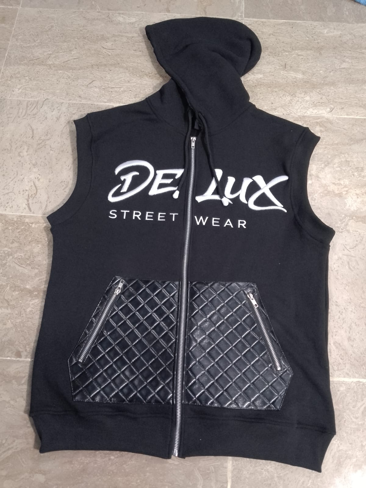 (Pre-Order)De’LuX Quilted Zip Hoodie (Sleeveless)